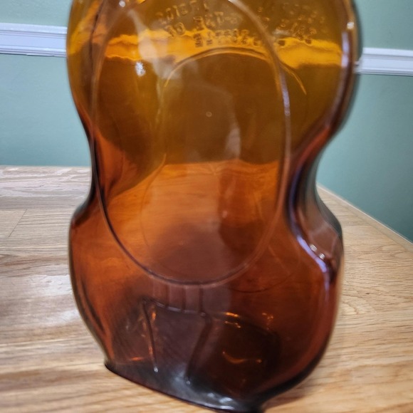 Vintage Bardstown Amber Brown Violin Shape Whiskey Bottle 1930s Prohibition Time - Picture 2 of 5